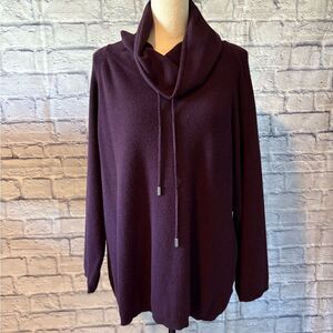 Workshop Republic Clothing Deep Purple Cowl Neck Sweater
